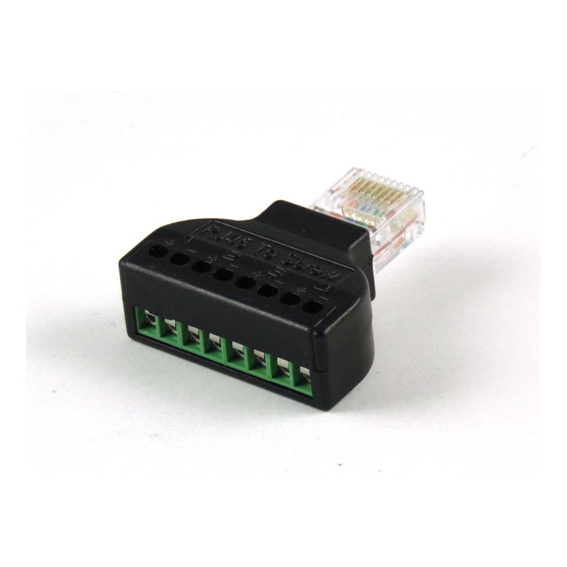 Connecteur labo test RJ 45 avec pince câble Connecteur labo test RJ 45 avec pince câble